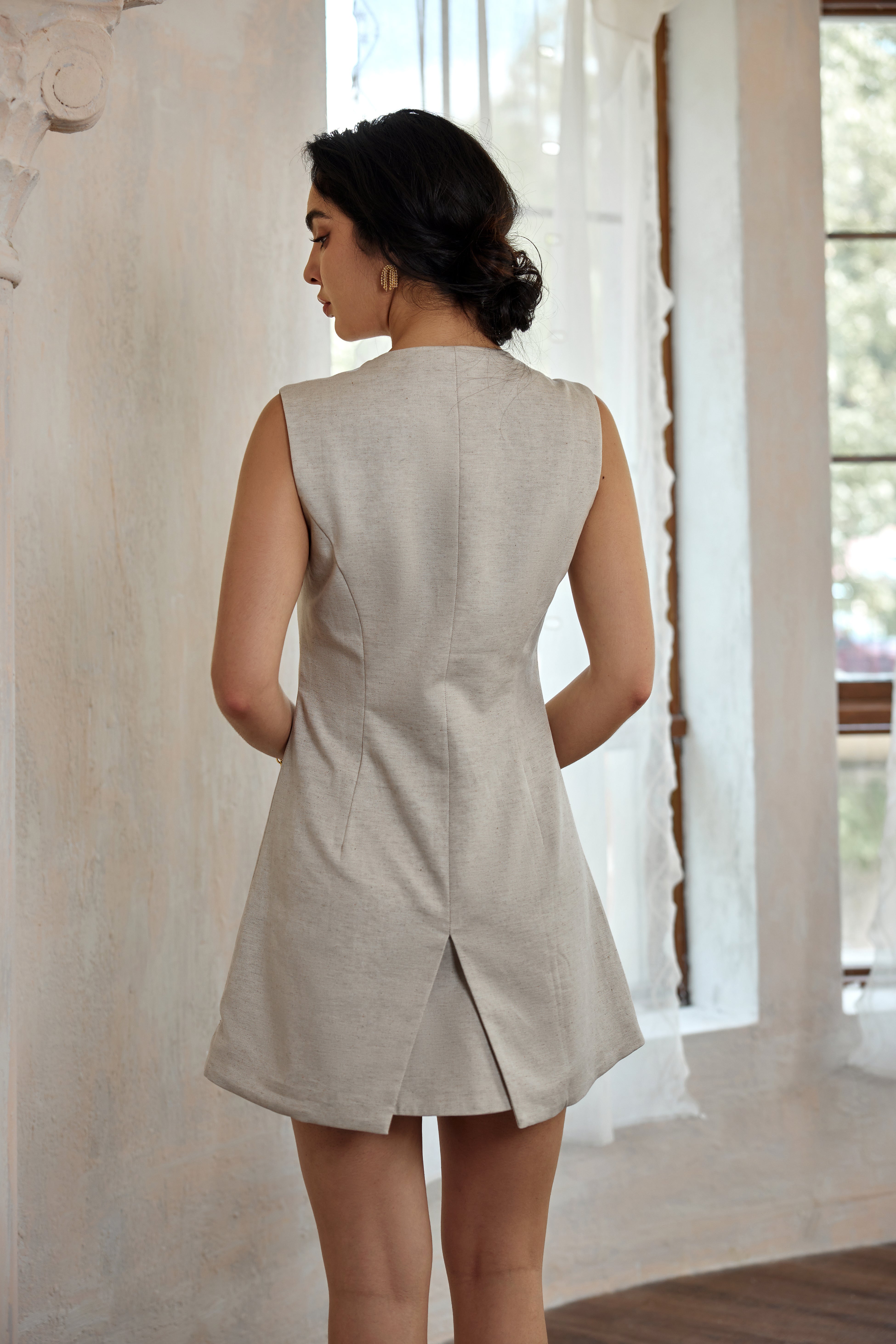 Madrid Linen Cotton Vest